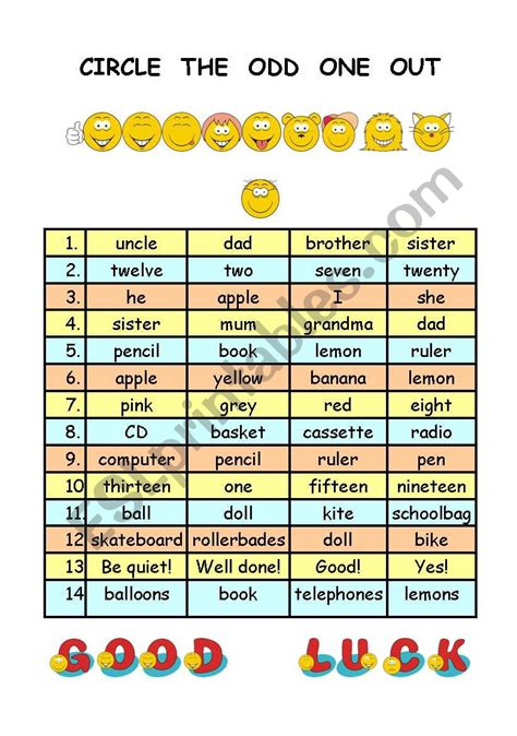 odd one out examples|Odd one out — lesson. English Language State Board, Class 6..